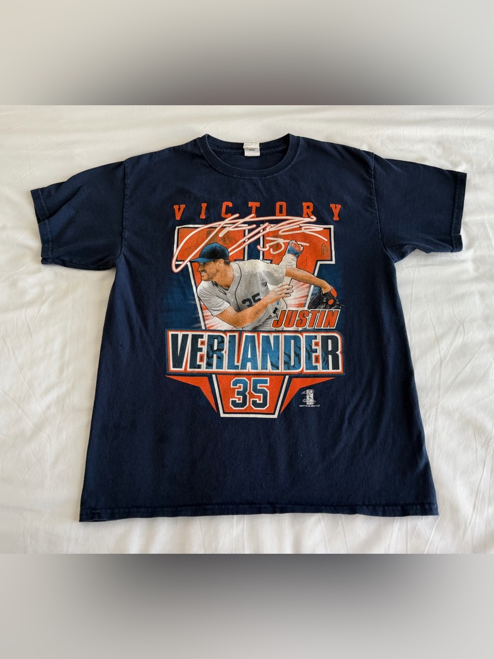 Vintage Detroit Tigers Justin Verlander Youth XL Tee Shirt